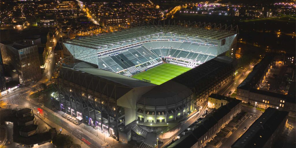 Aerial photography of St James' park